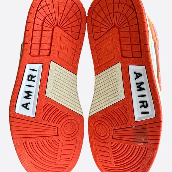 Amiri White & Orange Bandana Skeleton High Tops - Picture 7 of 7